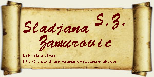 Slađana Zamurović vizit kartica